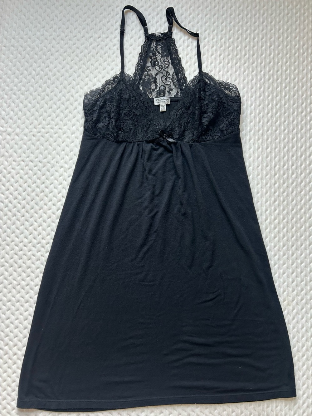 PJ Salvage Black Lace-Trim Chemise